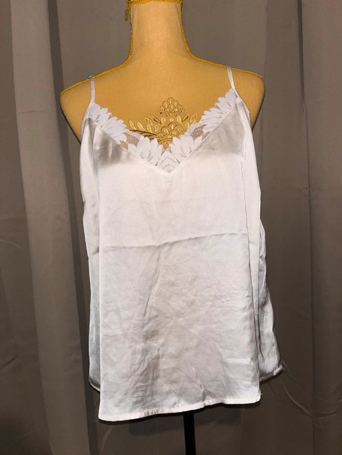 Debardeur en satin joli dos gémo XL beige creme