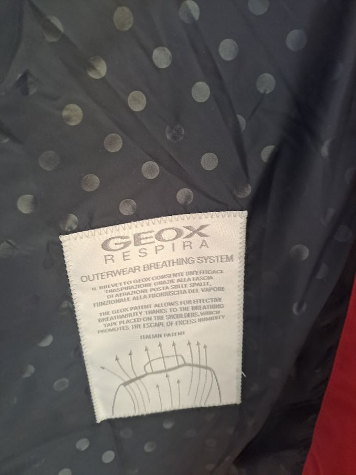 Veste imperméable rouge Geox Respira taille 40 - photo numéro 5