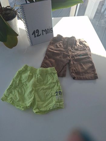Lot 2 shorts 12 mois