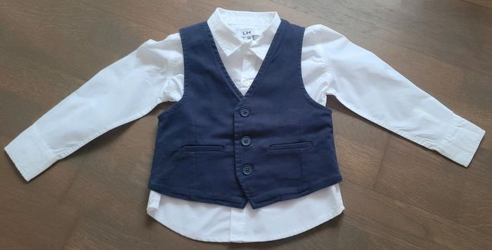 Ensemble chemise + veste sans manche