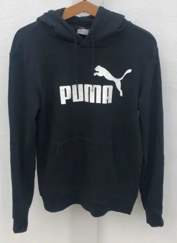 Puma Hoodie sweater black white Mens S