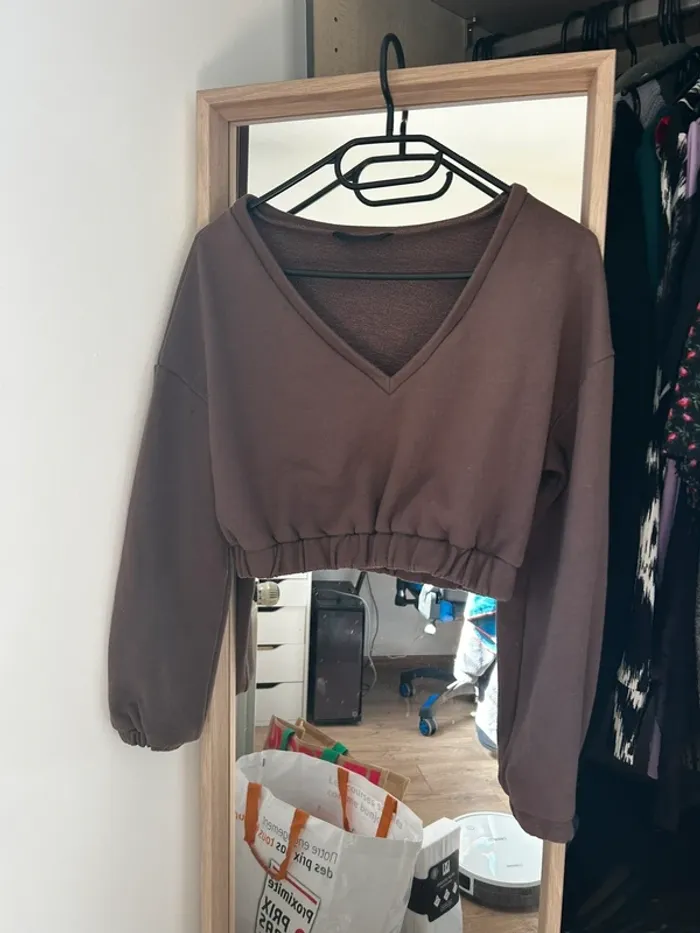 Pull court marron - photo numéro 2