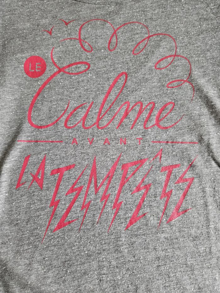 T-shirt à manches longues femme - Taille M / 38 - Studio - Gris imprimé rose - photo numéro 7