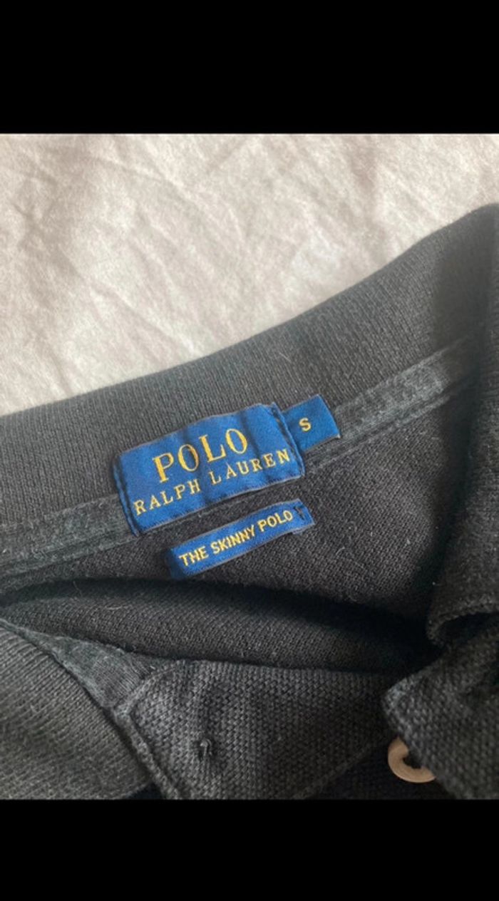 Polo noir cintré femme Ralph Lauren taille S - photo numéro 3
