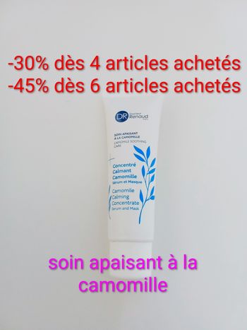 Concentré Calmant Camomille Dr Renaud - Sérum & Masque 2-en-1 (50ml) - NEUF avec opercule 