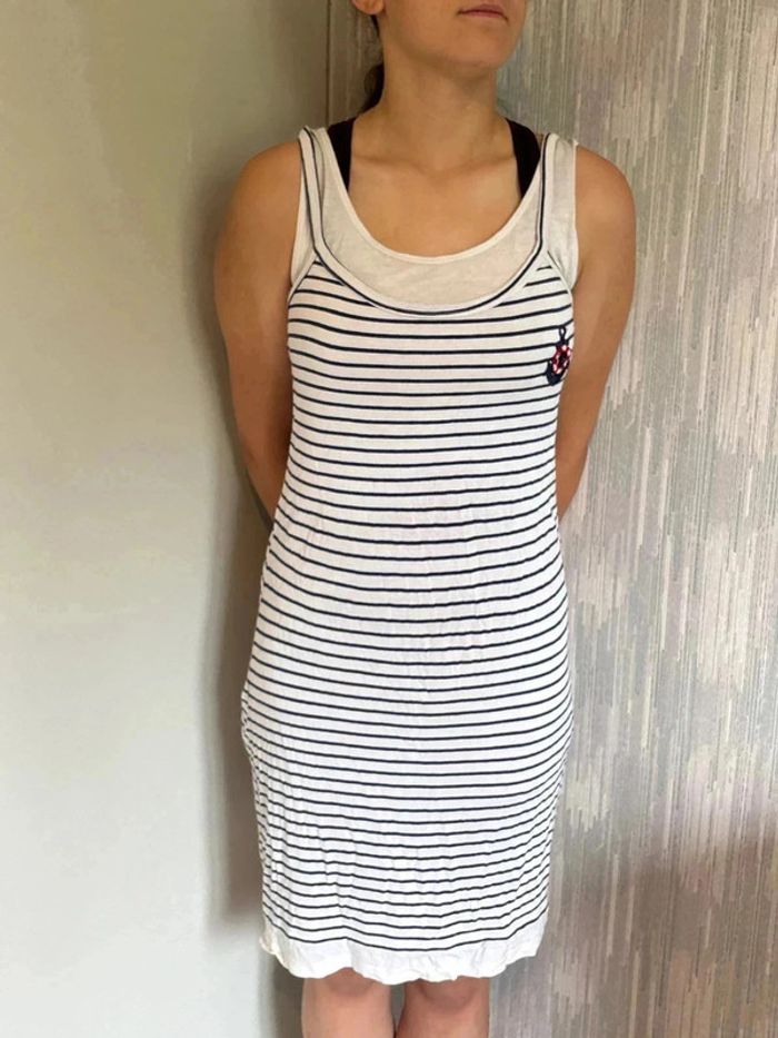 Robe marinière avec brassière taille 38 marque camaïeu•