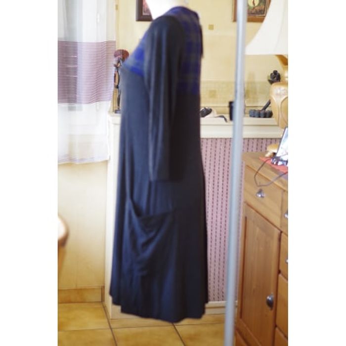 PierBé – Robe carreaux bleu- Taille 40 - photo numéro 5