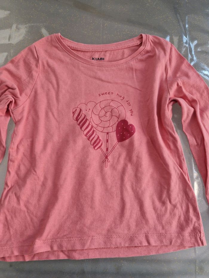 Tee shirt fille rose