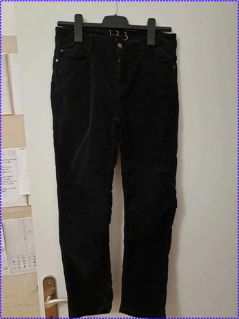 Pantalon femme noir 123 Paris taille 40 toucher doux 3% élasthanne