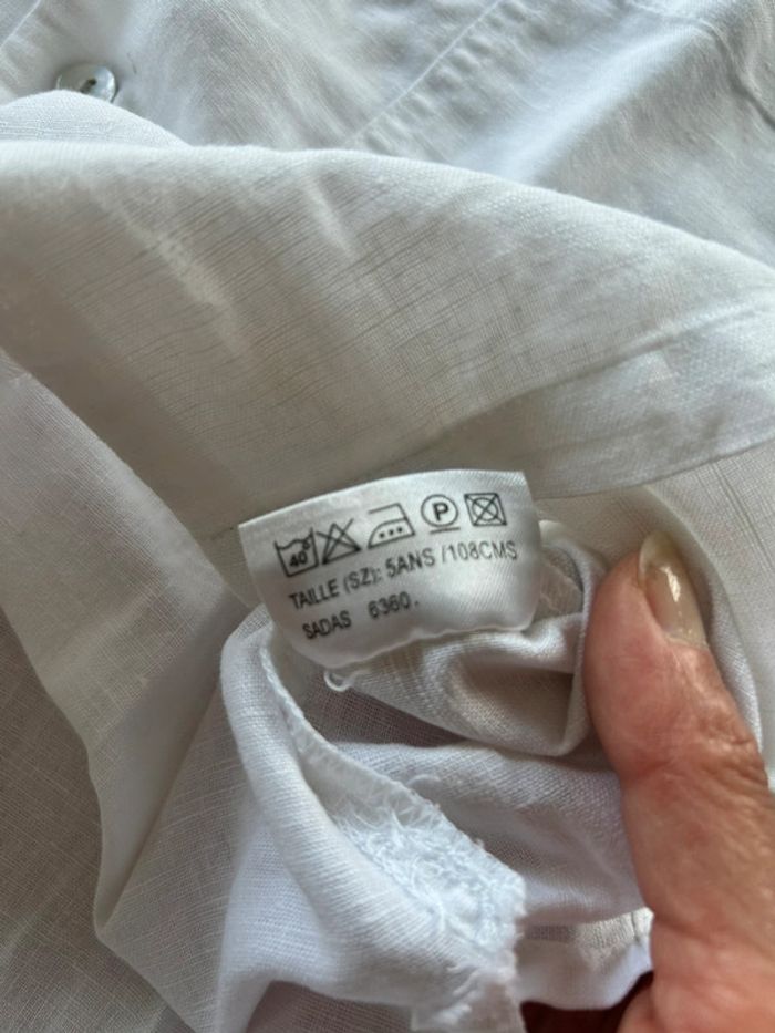 Chemise blanche en lin 5 ans - photo numéro 6