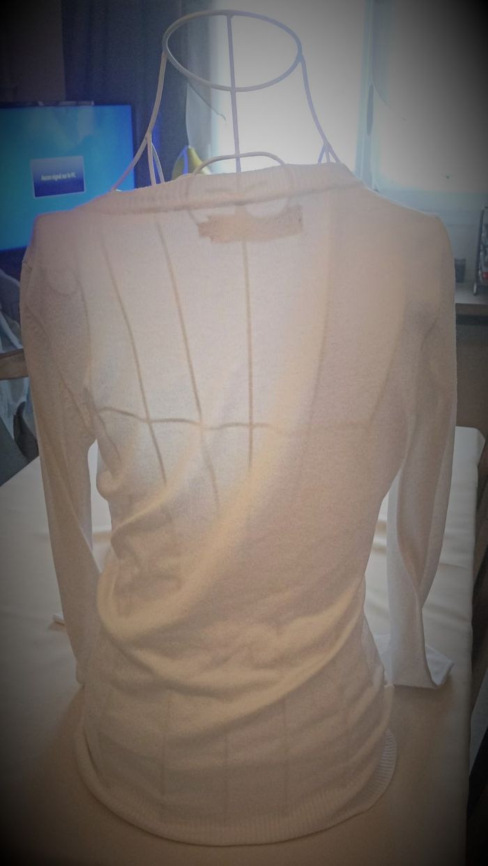 Pull Col V Argyle Élégant - Liesel by Lei - photo numéro 4