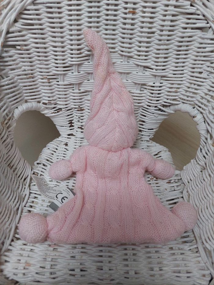Tiamo collection - mini doudou lutin tricot rose - photo numéro 2