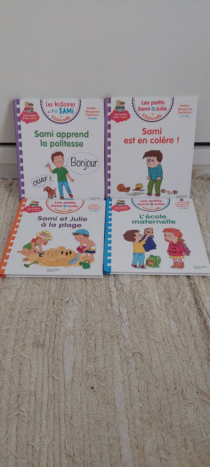 Lot de 4 livres Les petits Sami et Julie maternelle 3-5 ans