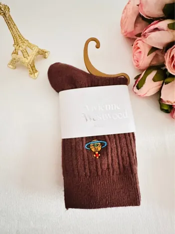 🇯🇵Chaussettes Vivienne Westwood marron logo Orbite – Édition japonaise exclusive