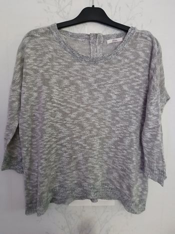 Pull léger gris chiné