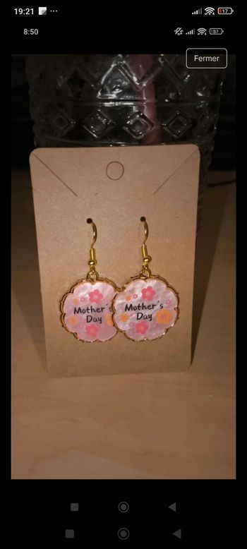 Boucles d'oreilles mother day