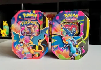 Lot de 2 Pokébox Méga-Dracaufeu X et Y avec boosters / Méga-évolution & Flammes fantasmagoriques