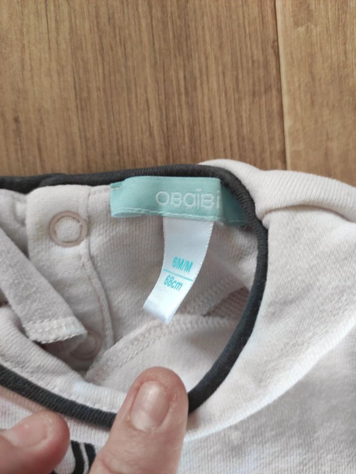 Ensemble pantalon et sweat 6 mois fille - photo numéro 3