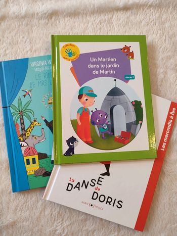 Livre un Martien dans le jardin de Martin + 2 livres neufs donnés