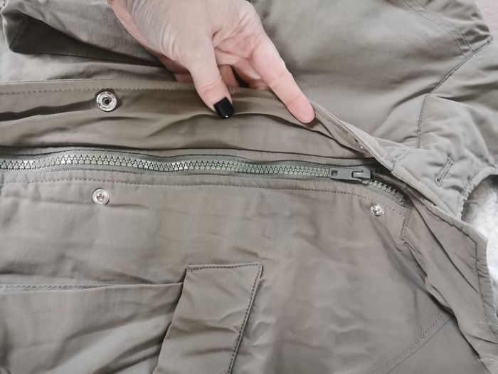 Manteau mi-long avec capuche kaki 12 ans - photo numéro 7