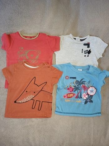 Lot t-shirts garçon 18 mois