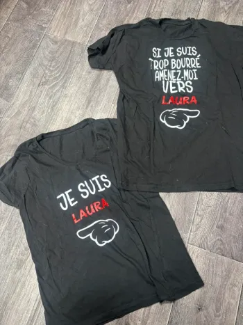 Lot de tee shirt fun si je suis bourré (Laura)