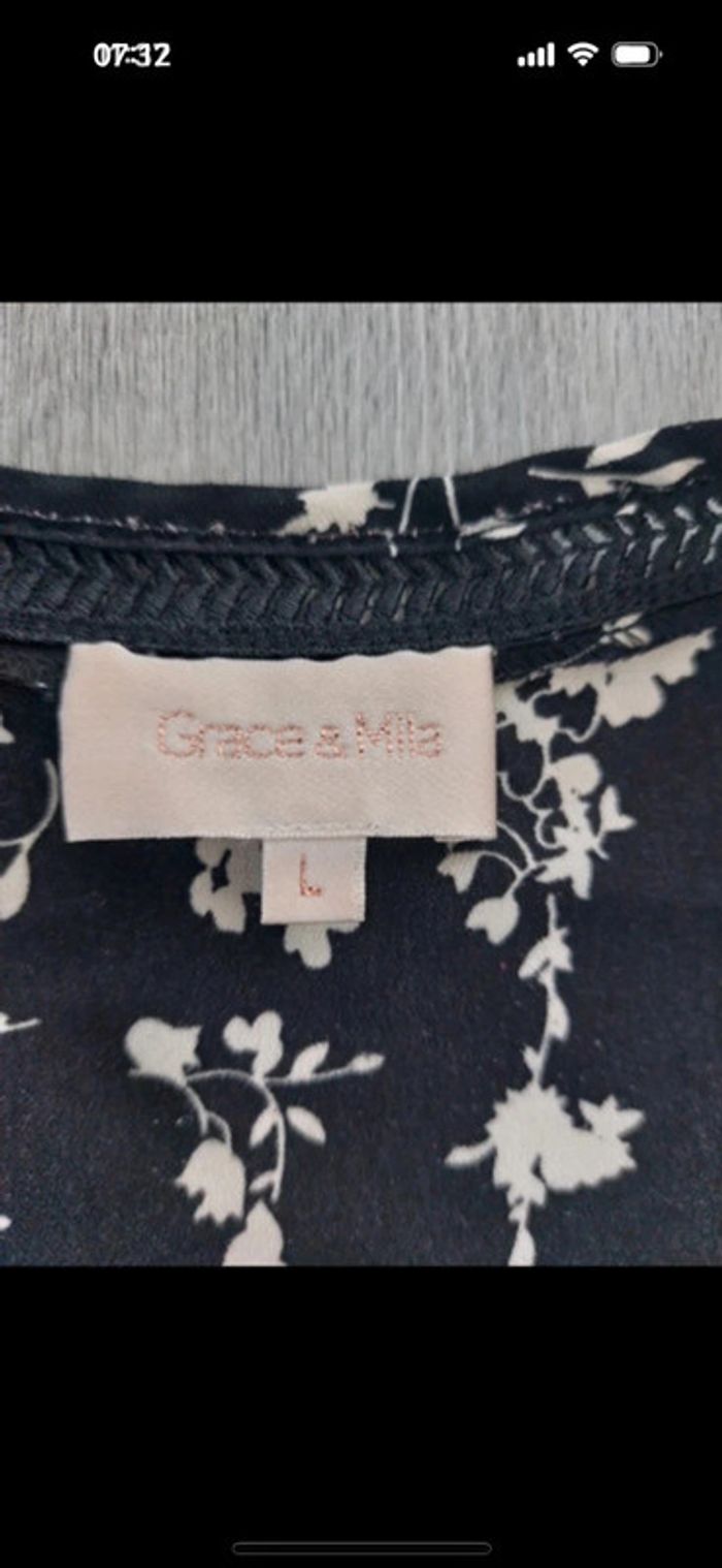 Robe portefeuille manche 3/4 Grace & Mila taille L - photo numéro 3