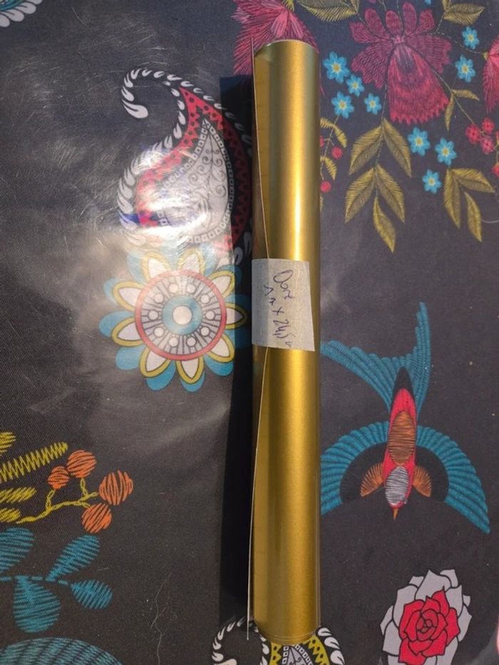 film autocollant permanent doré pour machine de découpe