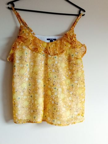Débardeur Jaune fleuri Taille S