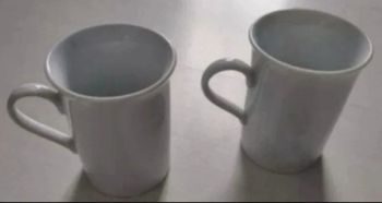 Lot de deux tasses en porcelaine