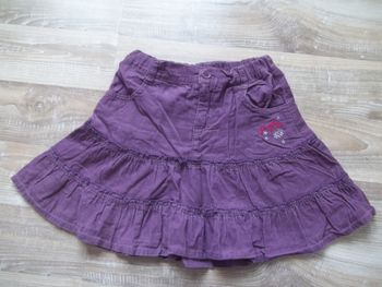 Jupe (1) ample velours violet 5 ans