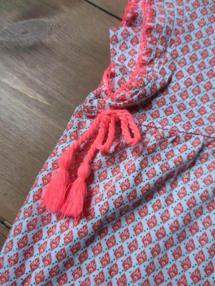 T-shirt débardeur creeks neuf 6 ans motif ancien tapisserie vintage - photo numéro 2