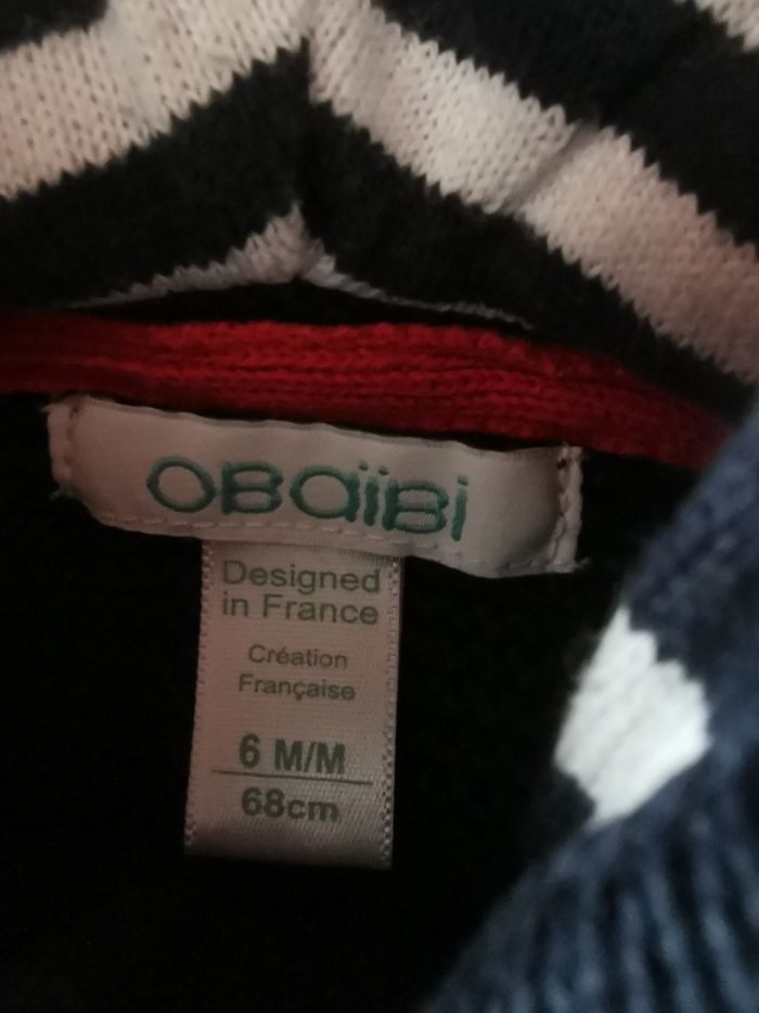 Veste obaibi taille 6 mois - photo numéro 2