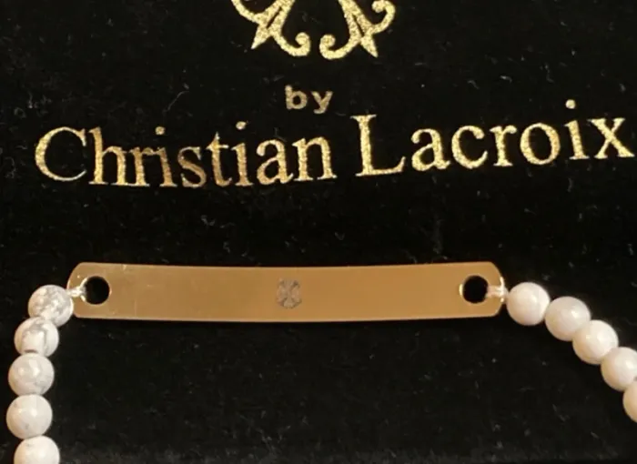 Christian Lacroix bracelet dorée gourmette et perles - photo numéro 6
