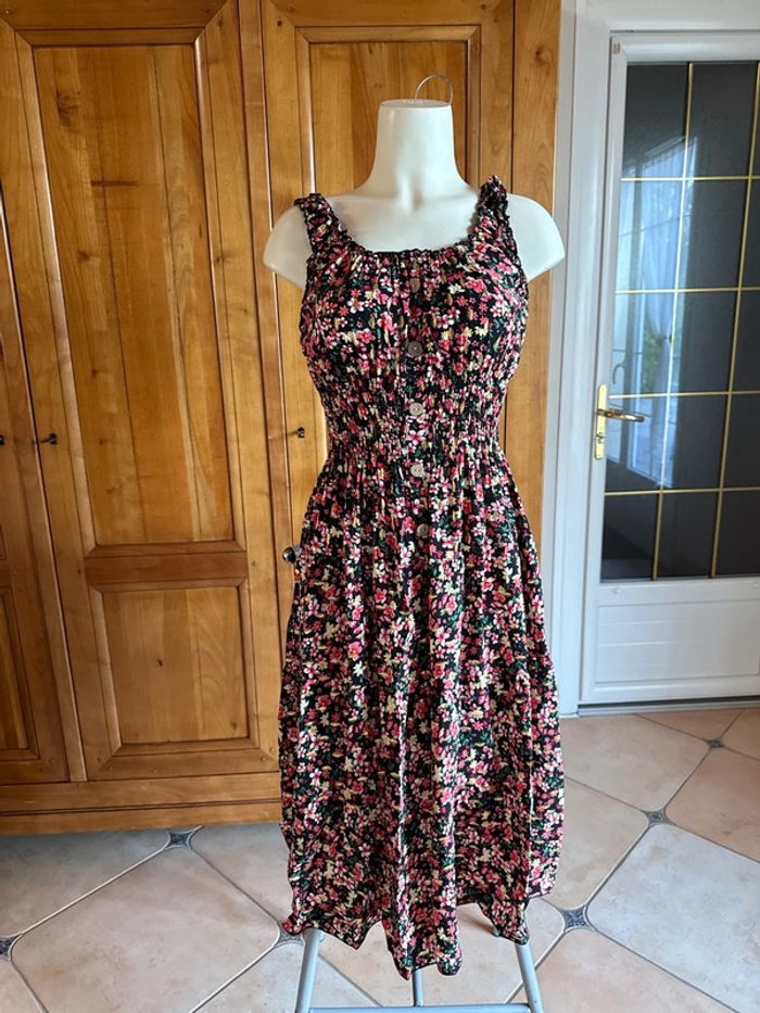 Robe taille unique fleurie femme - photo numéro 2