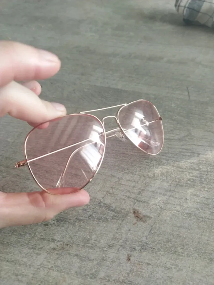 Lunette fantasy rose doré - photo numéro 2