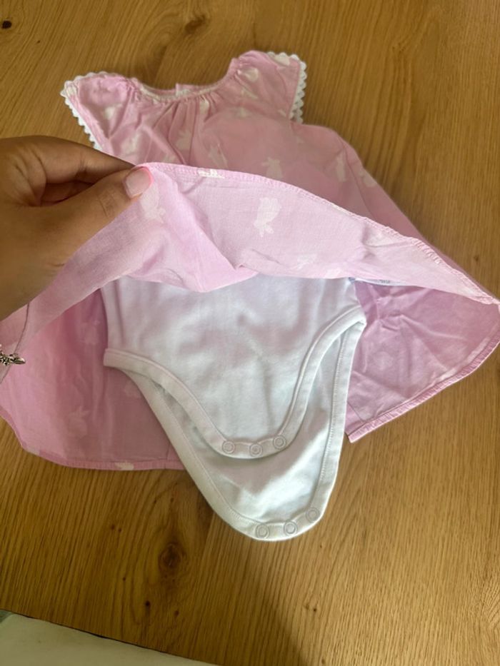 Tunique avec body intégré lapin jacadi - photo numéro 2