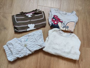 Lot de 4 pulls fille 12 mois