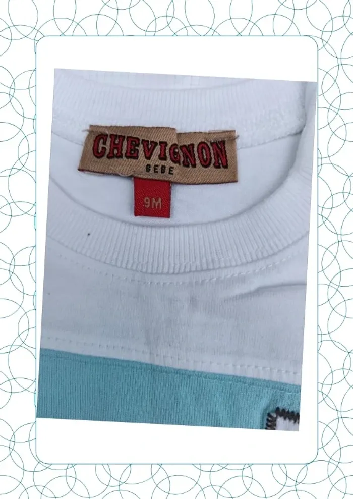 Tee shirt sans manche 9 mois Chevignon bébé - photo numéro 3