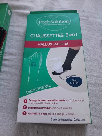 Chaussettes 3 en 1 hallux valgus Podosolution 39/42 neuves avec emballage