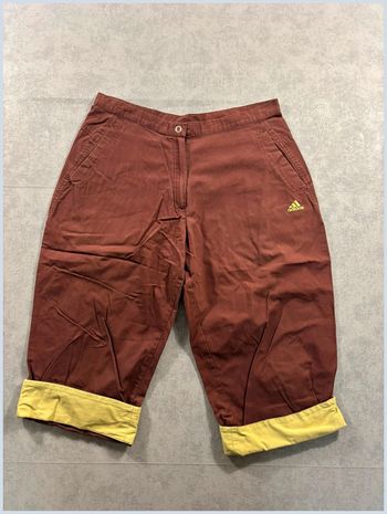 Pantacourt Adidas Vintage Bordeaux et vert Taille 42