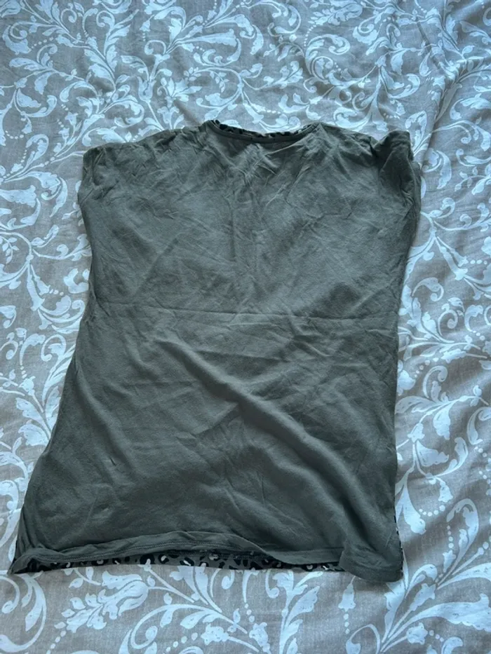 T-shirt ikks léopard kaki taille xs - photo numéro 2