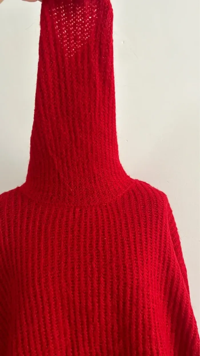Pull col roulé rouge - photo numéro 2
