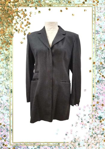 Veste blazer long gris foncé taille 40 L st Michael marks & spencer