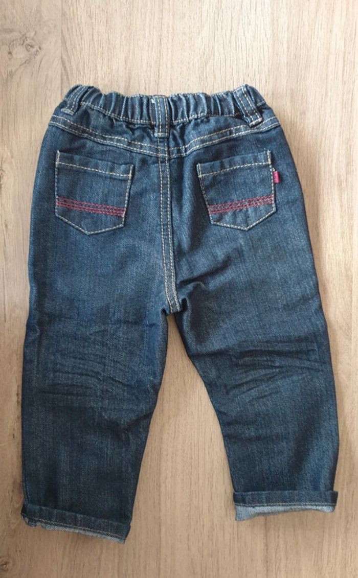 Jeans bleu foncé, taille 18 mois, Obaïbi - photo numéro 3