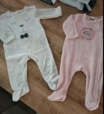 Lot de 2 pyjamas velour 6 mois