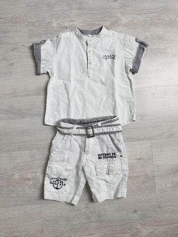 Ensemble chemise et shirt Interdit de me gronder 18 mois