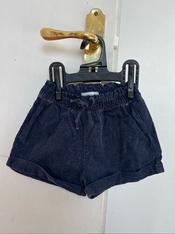 Short Vertbaudet bleu à marine velours 2A TBE