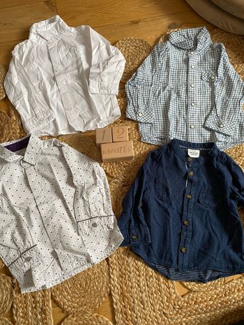 Lot de 4 chemises tape à l’œil obaibi 12 mois