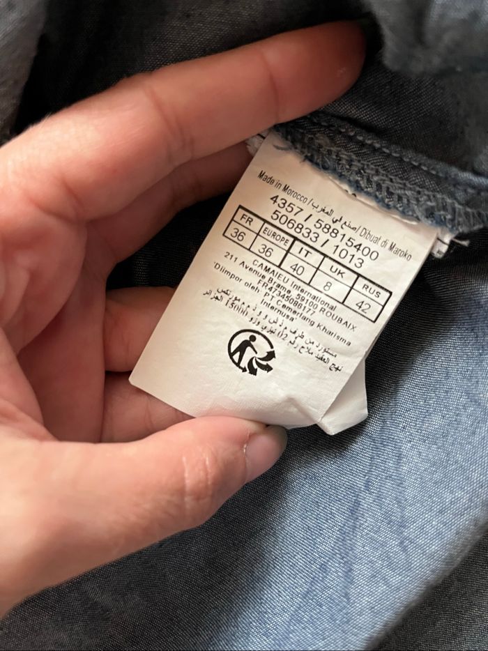 Chemise bleu foncé Camaïeu T36 TBE 💙 - photo numéro 3